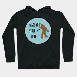 Bigfoot Stole My Heart Blue Sky Hoodie